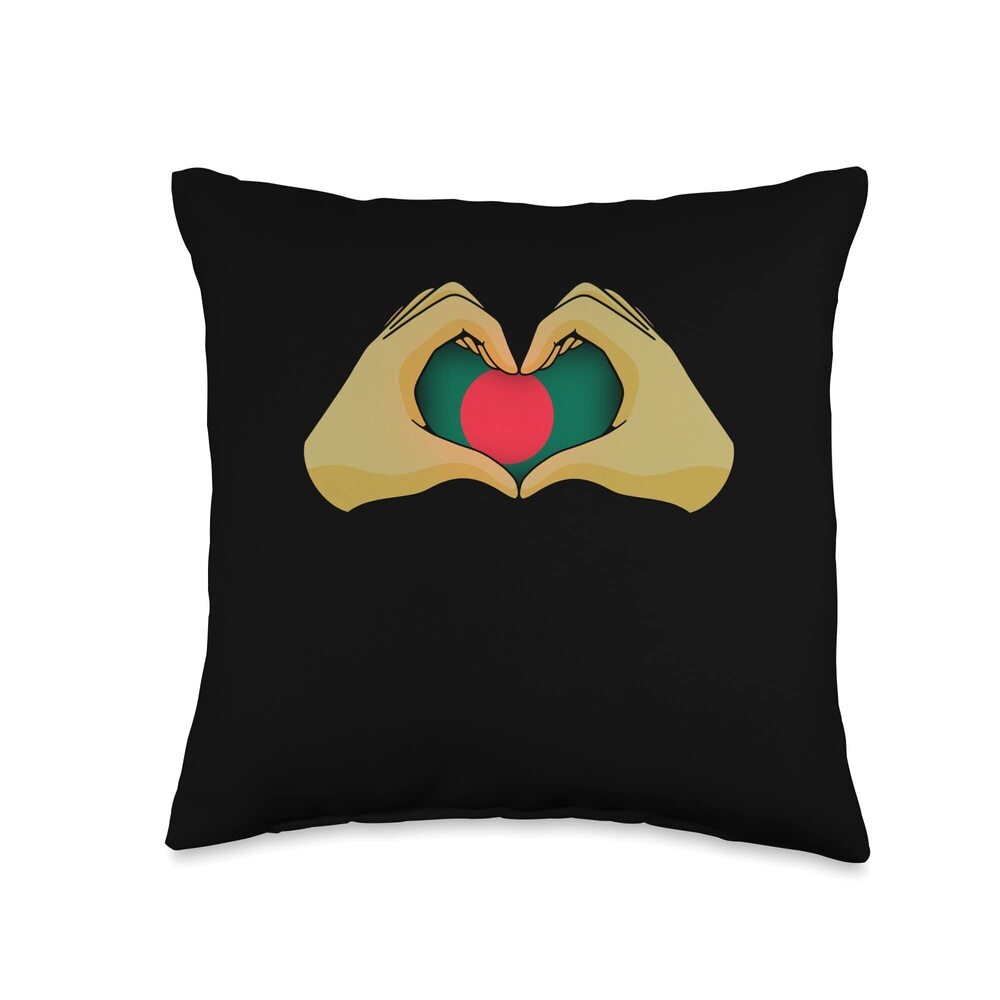 3107 Bangladesh Throw Pillow, 16x16, Multicolor